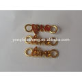 hot selling clothing accessory metal logo of alphabet letter with many colors